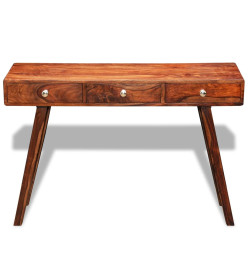 Table console avec 3 tiroirs 76 cm Bois massif de Sesham