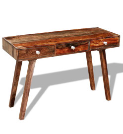 Table console avec 3 tiroirs 76 cm Bois massif de Sesham