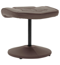 Fauteuil TV avec repose-pied Marron Similicuir