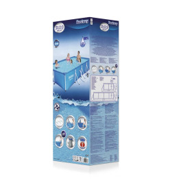 Bestway Jeu de piscine rectangulaire Steel Pro 400x211x81 cm 56424