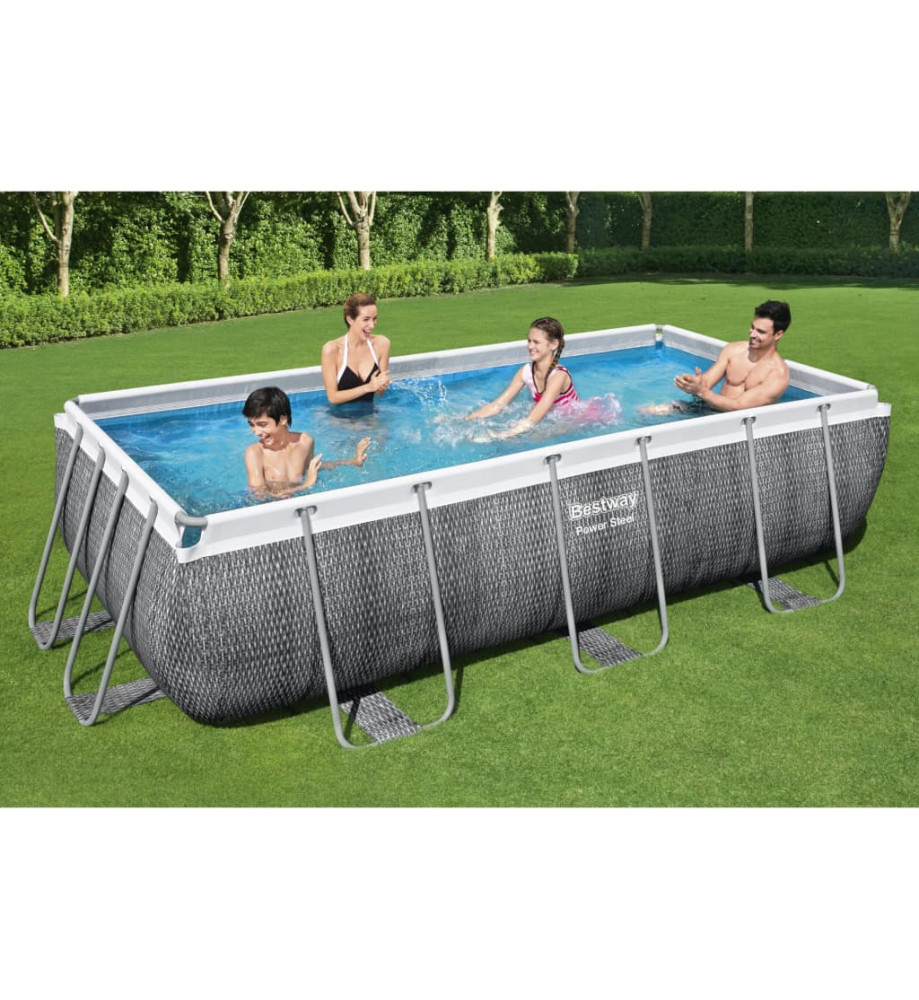 Bestway Ensemble de piscine Power Steel 404x201x100 cm