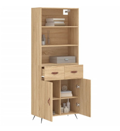 Buffet haut Chêne sonoma 69,5x34x180 cm Bois d'ingénierie