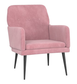 Fauteuil Rose 62x79x79 cm Velours