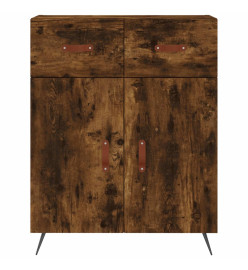 Buffet chêne fumé 69,5x34x90 cm bois d'ingénierie