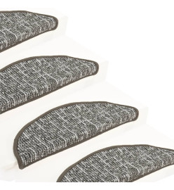 Tapis de marches d'escalier 15 pcs Anthracite 56x17x3 cm