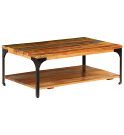 Table basse et étagère 100x60x35 cm Bois de récupération solide