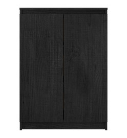 Buffet Noir 60x36x84 cm Bois de pin massif