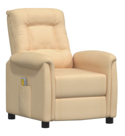 Fauteuil de massage Crème Tissu microfibre