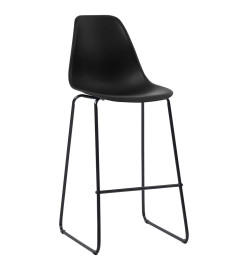 Chaises de bar lot de 4 noir plastique