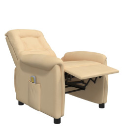 Fauteuil de massage Crème Tissu microfibre