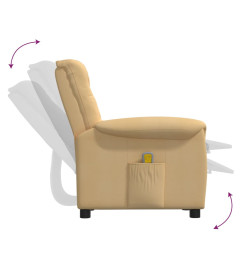 Fauteuil de massage Crème Tissu microfibre