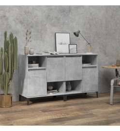 Buffets 2 pcs gris béton 60x35x70 cm bois d'ingénierie