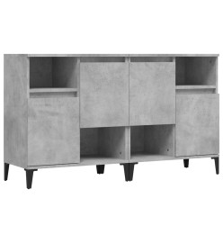 Buffets 2 pcs gris béton 60x35x70 cm bois d'ingénierie