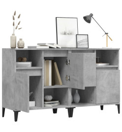 Buffets 2 pcs gris béton 60x35x70 cm bois d'ingénierie