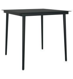 Ensemble à dîner de jardin coussins 5 pcs Résine tressée Verre