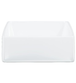 Lavabo blanc 37x37x13 cm céramique carré