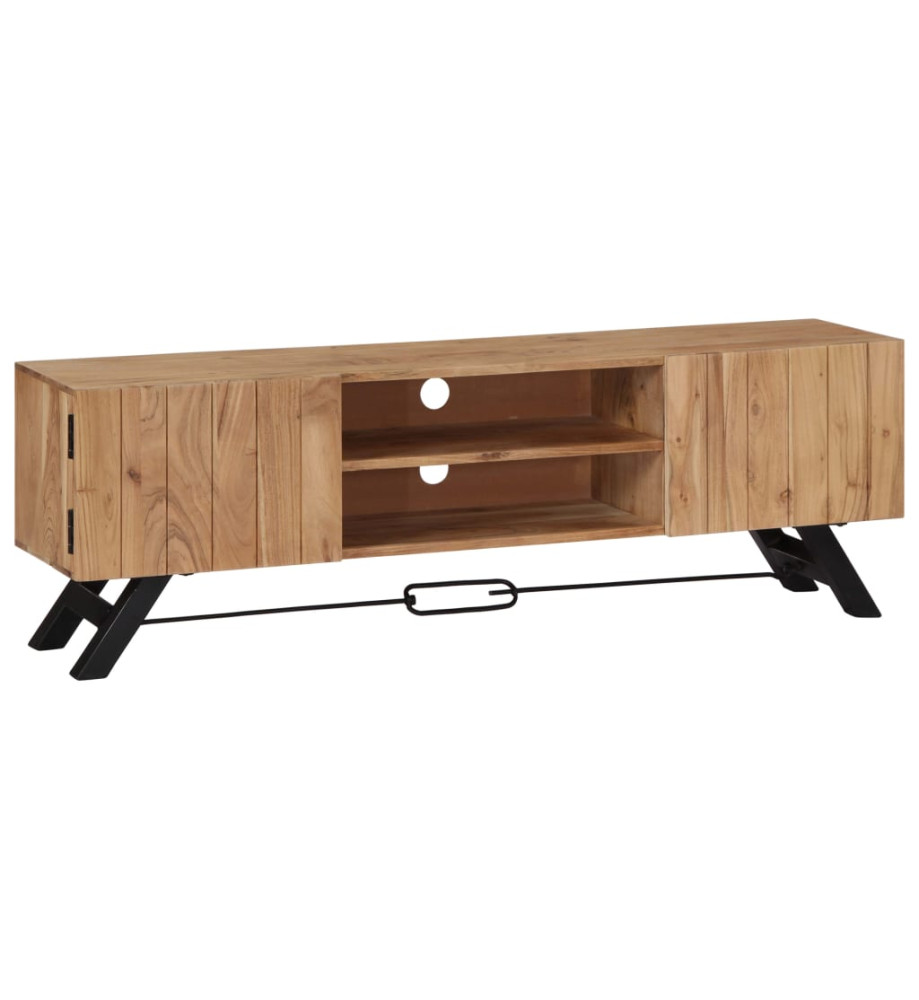 Meuble TV 140 x 30 x 45 cm Bois d'acacia massif