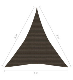 Voile d'ombrage 160 g/m² Marron 4x5x5 m PEHD