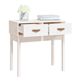 Table console Blanc 76,5x40x75 cm Bois massif de pin