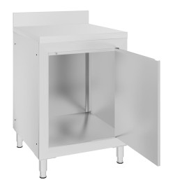 Table de travail commerciale avec armoire 60x60x96 cm Inox