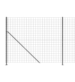 Clôture en treillis métallique avec bride anthracite 1,6x25 m