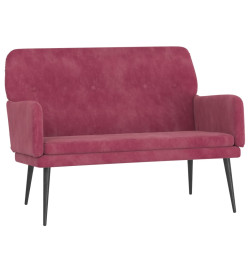 Banc Rouge bordeaux 108x79x79 cm Velours