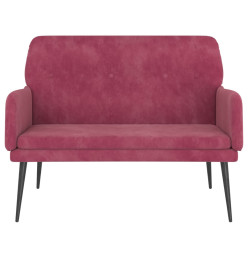 Banc Rouge bordeaux 108x79x79 cm Velours