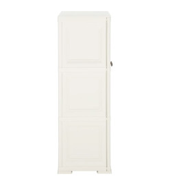 Armoire plastique 79x43x125 cm design de bois blanc angora