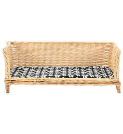 Panier pour chiens avec coussin 90x54x35 cm Saule naturel