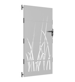 Portail de jardin 85x200 cm acier corten conception d'herbe