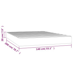 Matelas de lit à ressorts ensachés Vert foncé 140x200x20 cm