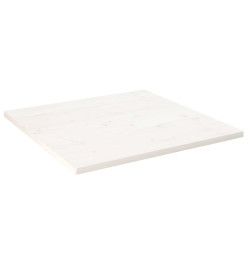 Dessus de table blanc 80x80x2,5 cm bois de pin massif