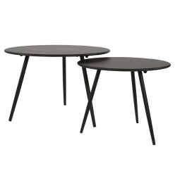 Lesli Living Table d'appoint Rafael 60x41 cm Noir