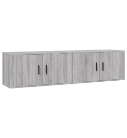 Meubles TV muraux 2 pcs sonoma gris 80x34,5x40 cm