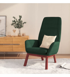 Chaise de relaxation Vert foncé Tissu