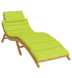 Coussin de chaise longue vert vif 186x58x3 cm tissu oxford