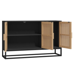 Buffet noir 105x30x65 cm bois d'ingénierie