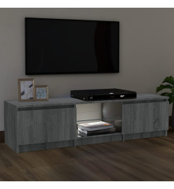 Meuble TV avec lumières LED Sonoma gris 140x40x35,5 cm