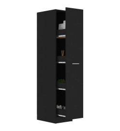 Armoire d'apothicaire Noir 30x42,5x150 cm Aggloméré