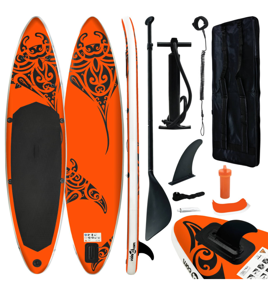 Ensemble de planche SUP gonflable 305x76x15 cm Orange