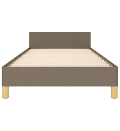 Cadre de lit avec tête de lit Taupe 90x190 cm Tissu