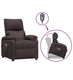 Fauteuil de massage Marron foncé Tissu