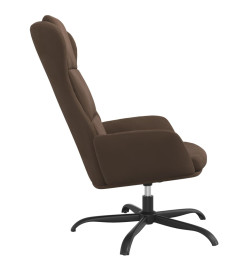 Chaise de relaxation Marron Similicuir daim