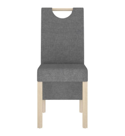 Chaises à manger lot de 2 gris clair tissu