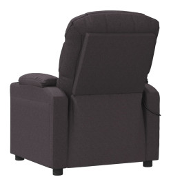 Fauteuil électrique de massage Marron foncé Tissu