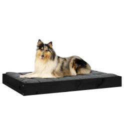 Lit pour chien Noir 91,5x64x9 cm Bois de pin solide