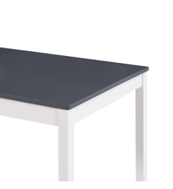 Table de salle à manger Blanc et gris 140 x 70 x 73 cm Pin