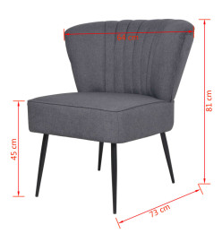 Chaise de cocktail Gris foncé Tissu