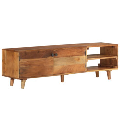 Meuble TV bois massif d'acacia avec finition miel 140x30x40 cm