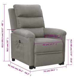 Fauteuil Gris clair Tissu